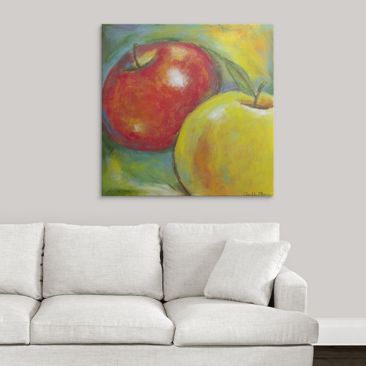 Abstract Fruits " Abstract Fruits IV ", 35" H x 35" W x 1.5" D, Canvas