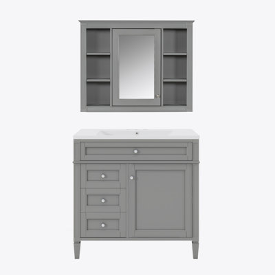 Meuble-lavabo 36 po avec armoire à pharmacie et miroir
