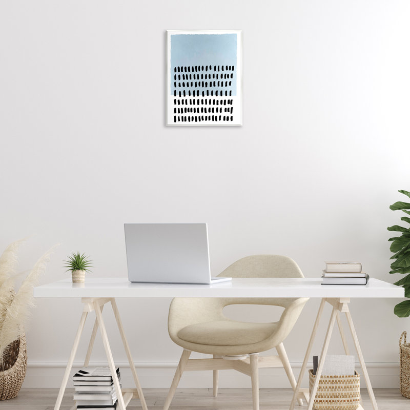 Blue Dotted Pattern Wall Plaque Art by Michael Willett