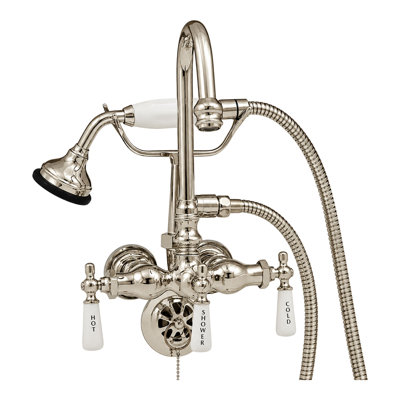 Robinet de col de cygne pour baignoire avec douchette (P0402)