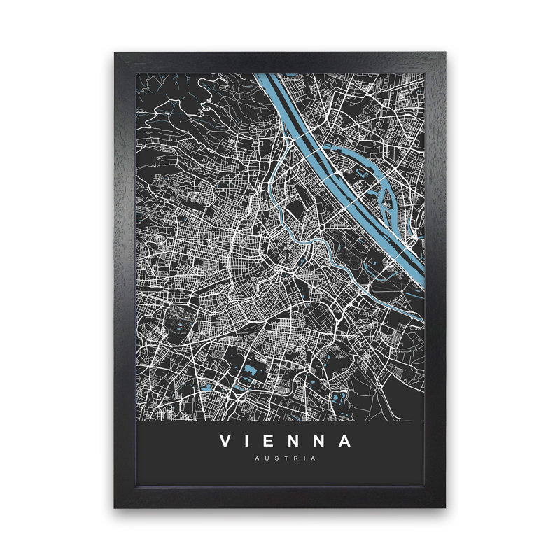 Vienna - Print, Black Paper, 46cm H x 34cm W x 3cm D