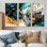 Emerald Lisbon Rues In Portugal I - Portugal grand art mural - 3 panneaux