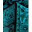 Tapis unique bleu 4 pi 2 po x 6 pi 3 po Overdyed