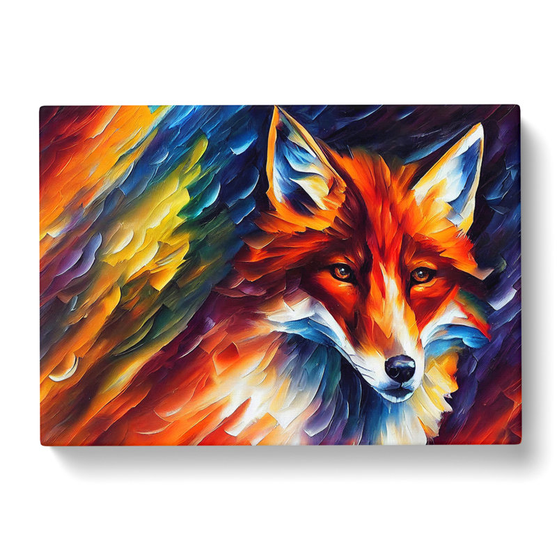 Fox Painting Vol.5 Abstract - Wrapped Canvas, 50cm H x 76cm W x 3cm D