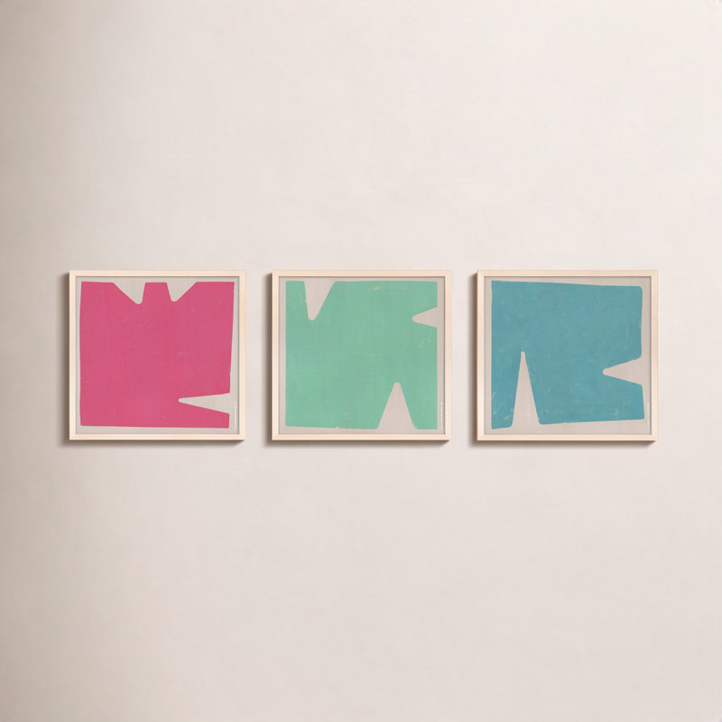 Sculpted Pastel Set by Romina Gadler, 16" H x 16" W, Maple Paper Framed