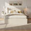 Large-Capacity Upholstered Storage Bed With Drawers,Beige,King