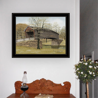 Art mural encadré «The Old Humpback Bridge», impression encadrée pour décoration de salon, de chambre à coucher et de maison de campagne par Billy Jacobs