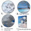 Paysage cubique monochrome bleu et gris III - reproduction sur toile-2120650483-2120650484