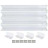 Wide Shutters, Clear Polycarbonate Mounting Brackets (4-Top/Bottom, 4-Side Brackets)