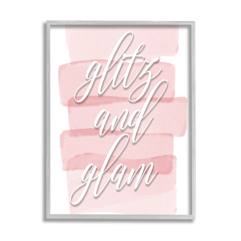 «Glitz & Glam Pink» par Martina Pavlova, H 11 po x l 14 po, Estampe numérique Farmhouse