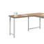 Bureau avec retour, finition brune