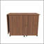 Table de machine à coudre pliable de 57,5 po avec roulettes verrouillables, station de bricolage avec tablettes, bacs et armoire, armoire de couture réglable / bureau pour la maison, la chambre à coucher et la salle d'artisanat (noyer)-133598341