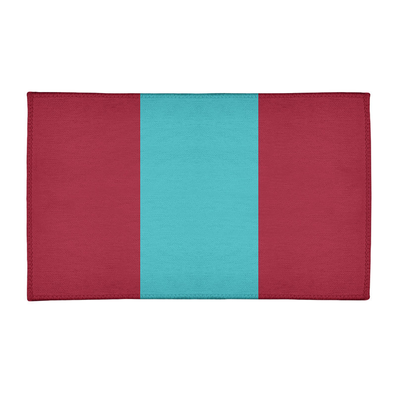Tapis à rayures rouge/bleu sedona Arizona, Rectangle 3 pi x 5 pi