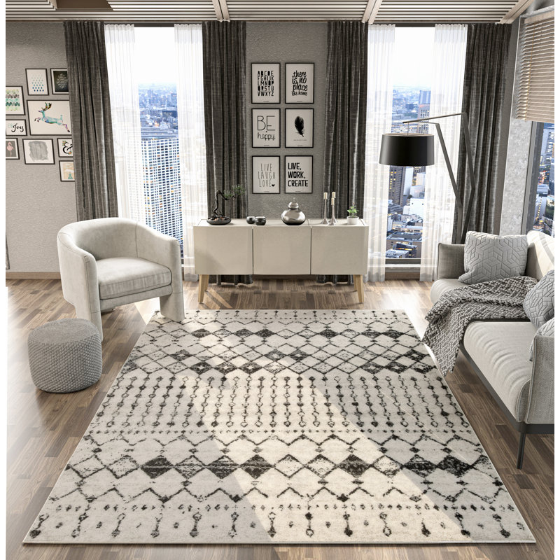 Tapis intérieur / extérieur en laine Aryanni, Rectangle 8 pi x 11 pi