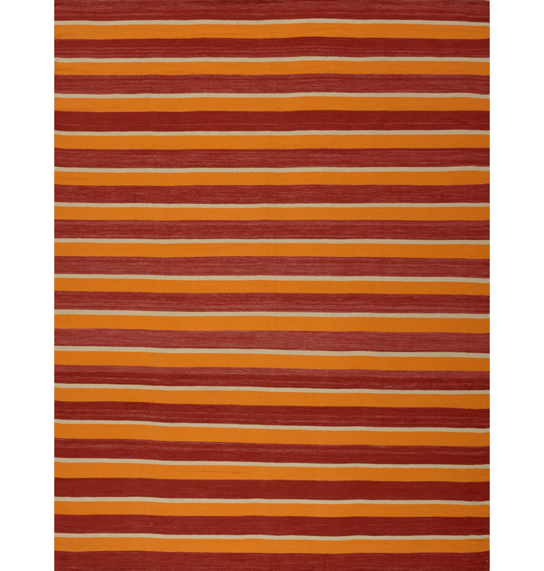 Striped Area Rug in Orange/Red