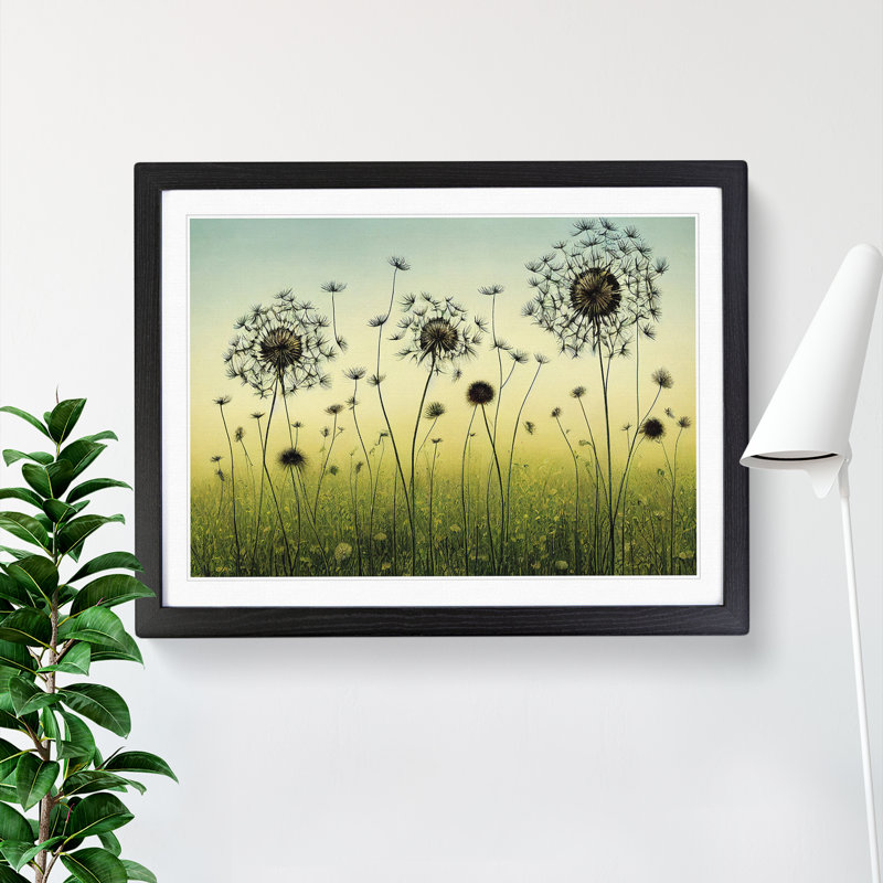 Dandelion Field Vol.3 - Framed Print, Black, 46cm H x 64cm W x 2cm D
