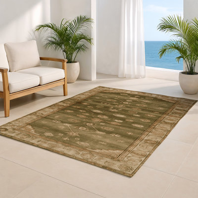 Tapis intérieur et extérieur brun Overdyed
