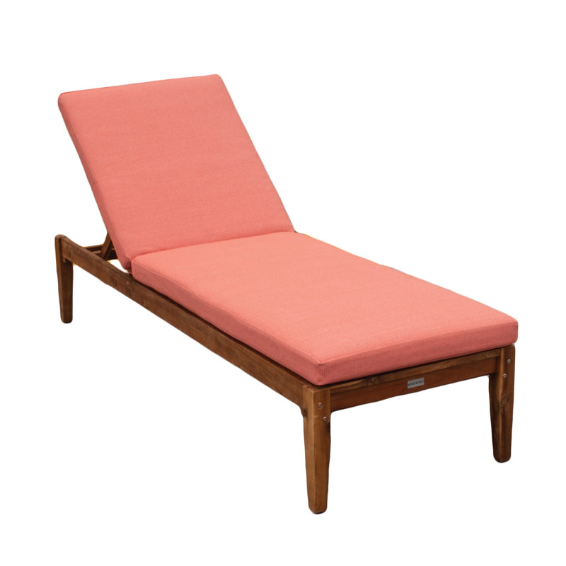 Coussin de chaise longue d'extérieur Tommy Bahama, Sunbrella résistant à la décoloration et à l'eau pour chaises longues et fauteuils inclinables près de la piscine, l 24 po x L 49 po, épaisseur 2,5 po; dossier l 24 po x L 30 po, épaisseur 2,5 po, Mango