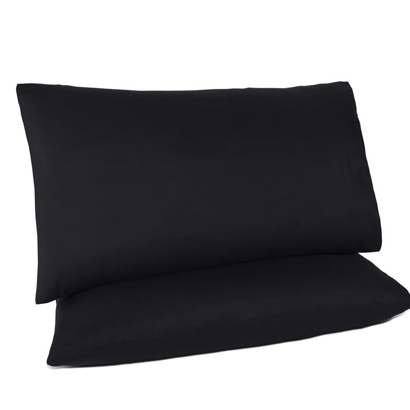 Boston Linen Co. 100% Polyester Luxury Ultra Soft Microfiber Pillow Cases, Black