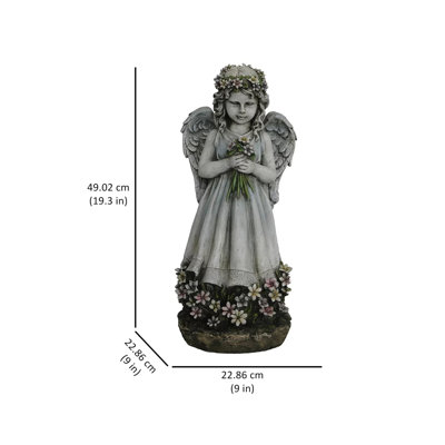 Angel Holding Flowers Statue