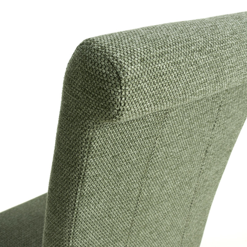 Canica 49cm H Polyester Upholstered Side Chair, Green