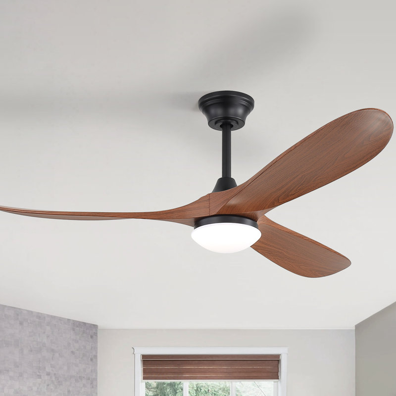  Nicola 60" Modern Style 3-blade Ceiling Fan Light With Remote Control, Supports Mobile Phone Connection And Voice Function