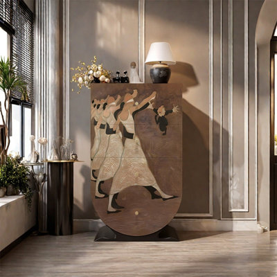 Armoire de rangement en bois de pin avec tiroirs
