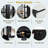 Antique Display Cabinet With 4 Glass Doors, Adjustable Shelves, Metal Embossed Handles And Integrated Lighting-127783800