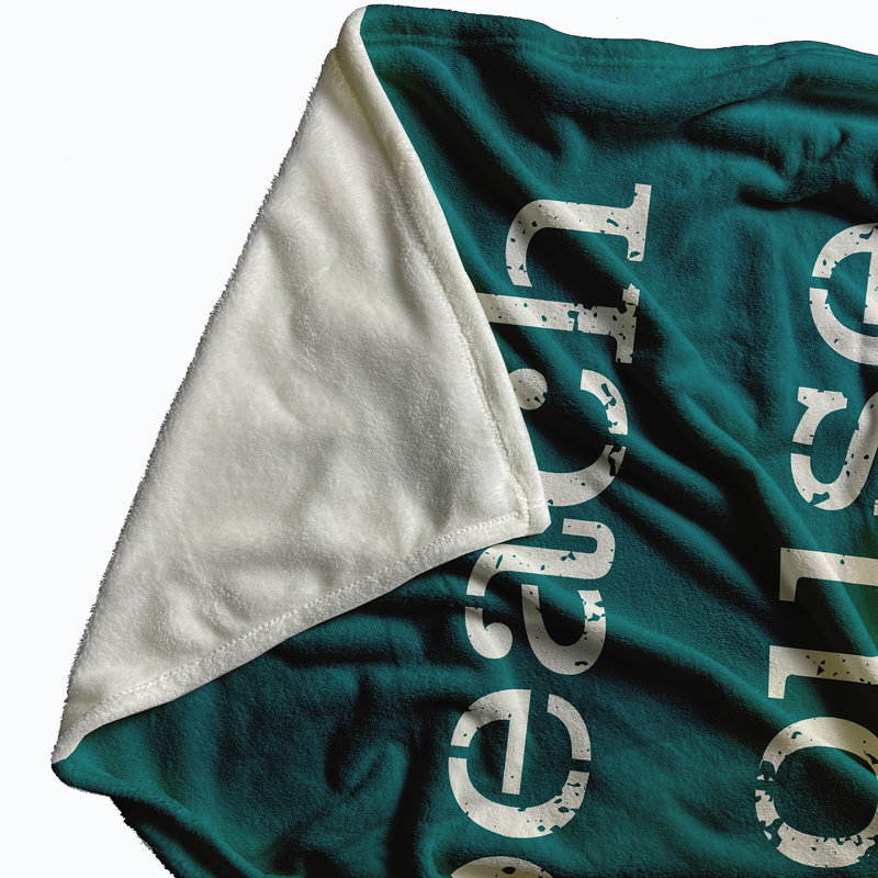 Beach Vacation Fleece Throw Blanket, 30" W x 40" L, Ocean Teal