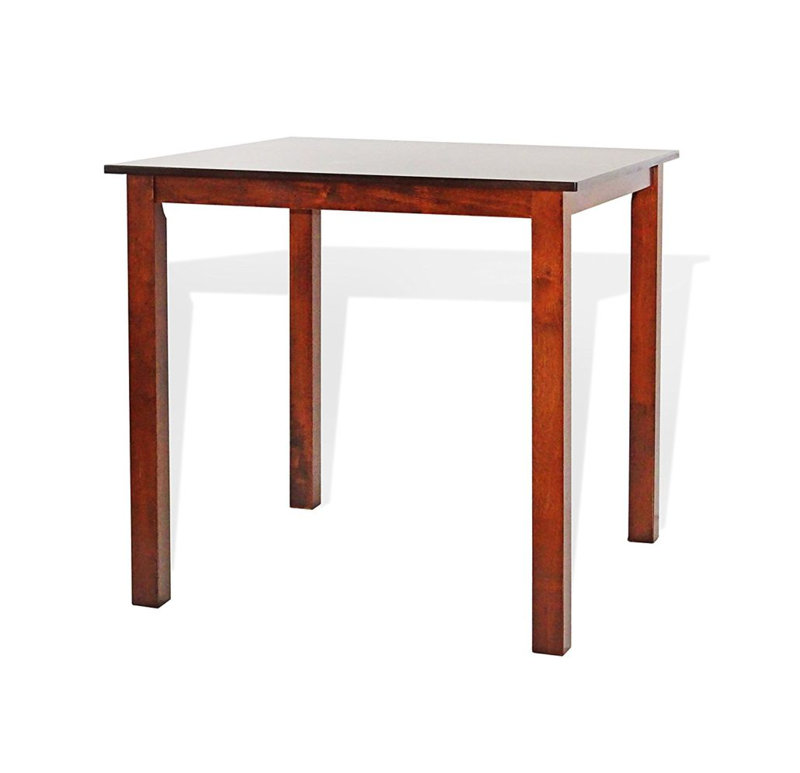 Wilhemina Solid Wood Base Dining Table, Medium Brown