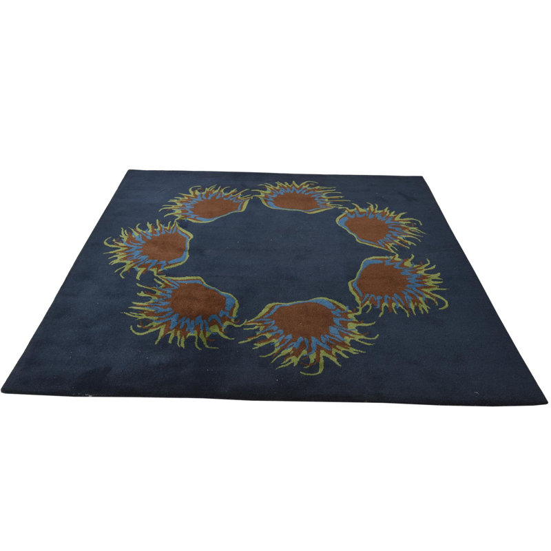 Tapis carré bleu marine 7 pi Pineland