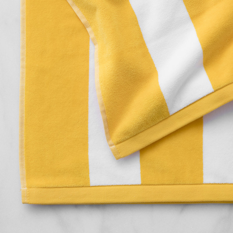 Turkish Cotton Midweight Beach Towel, Marigold