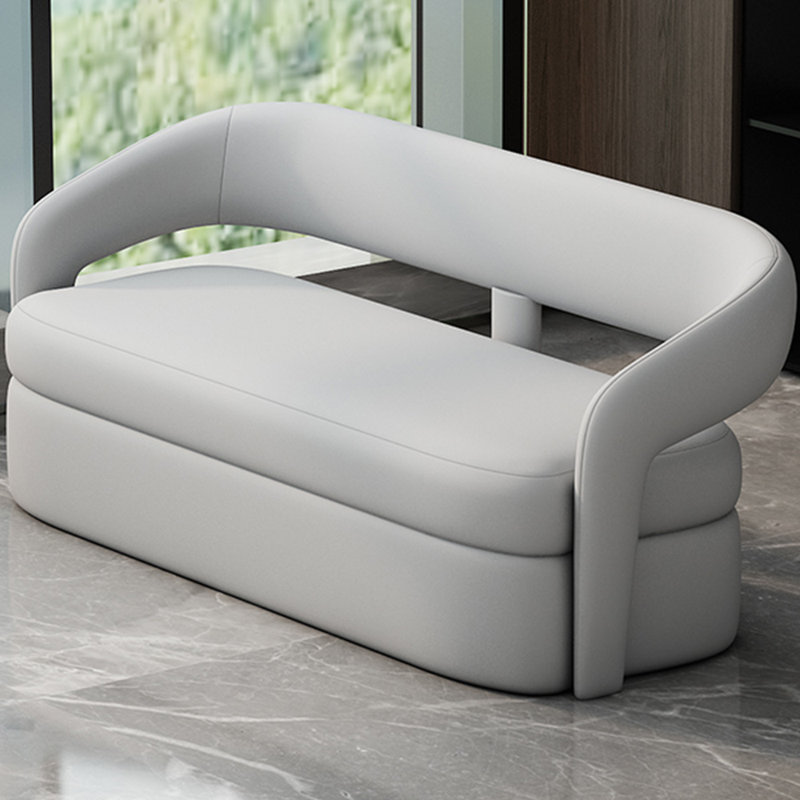 Causeuse 67 po, Similicuir gris