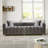 87.4'' Premium Velvet Sofa 3-Seater Loveseat-45128259
