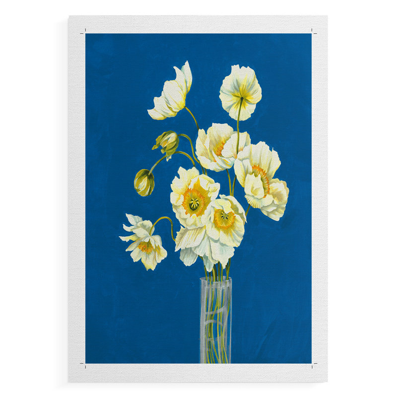 Ice Poppies - Impression sur toile seulement - NON-CADRE, H 18 po x l 12 po