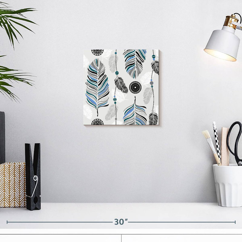 Kerner Feathers Pattern, 10" H x 10" W