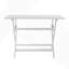 Table de salle à manger pliable en bois d'acacia de 43,5 pouces, résistante aux intempéries et peu encombrante pour une utilisation extérieure