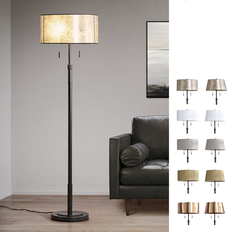 Maramawit 67'' Traditional Floor Lamp, Brown, Dark Bronze