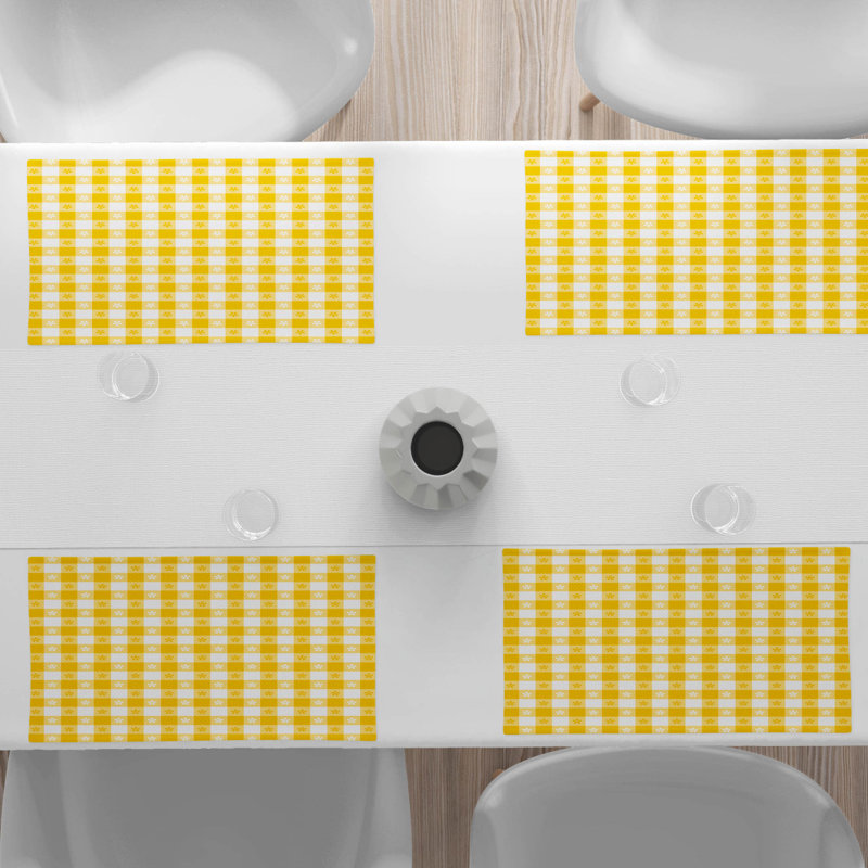 Polyester Gingham Rectangle Placemat