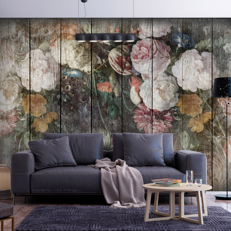 Raynee Peel & Stick Floral Roll, 55.1" L x 77.2" W