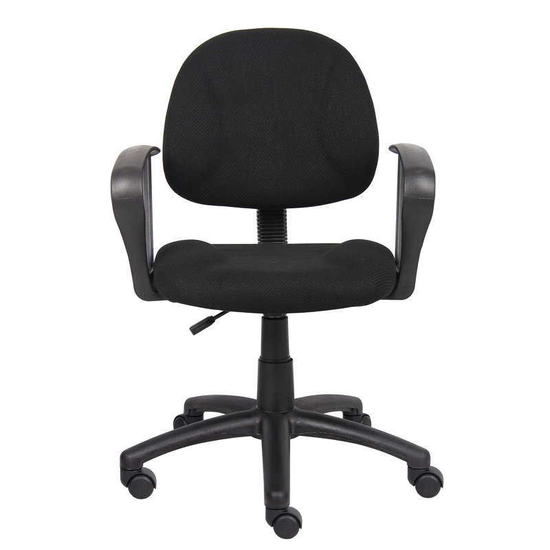 Task Chair, Black Tweed, Loop Arms
