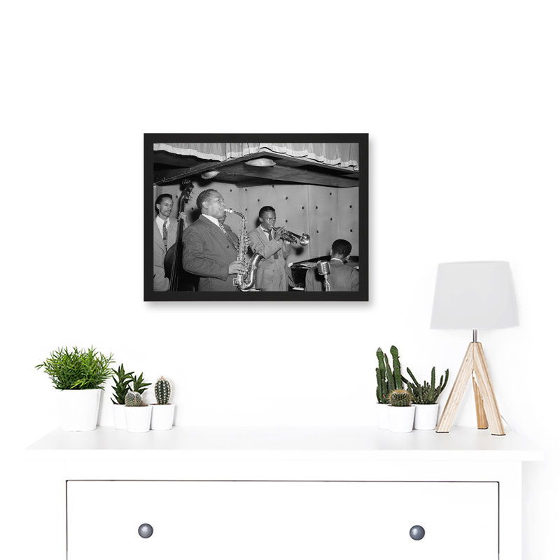 Music Vintage Photo Jazz Parker Davis Group Legends - Single Picture Frame Print