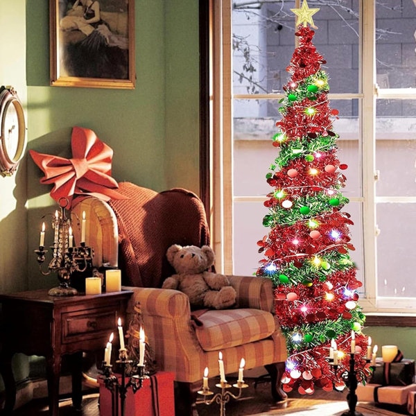 PlywoodPath 7.5 Foot Artificial Christmas Tree With Easy Fluffing And ...