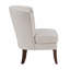 Chaise d'appoint, style moderne, capitonnage beige, capitonnage à boutons, pieds en bois massif, mobilier de salon classique-1282978592