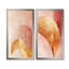 «Rose and Gold Flow Arcs - Modern Abstract», art mural sur toile 2 pièces-2065175386-2065175388