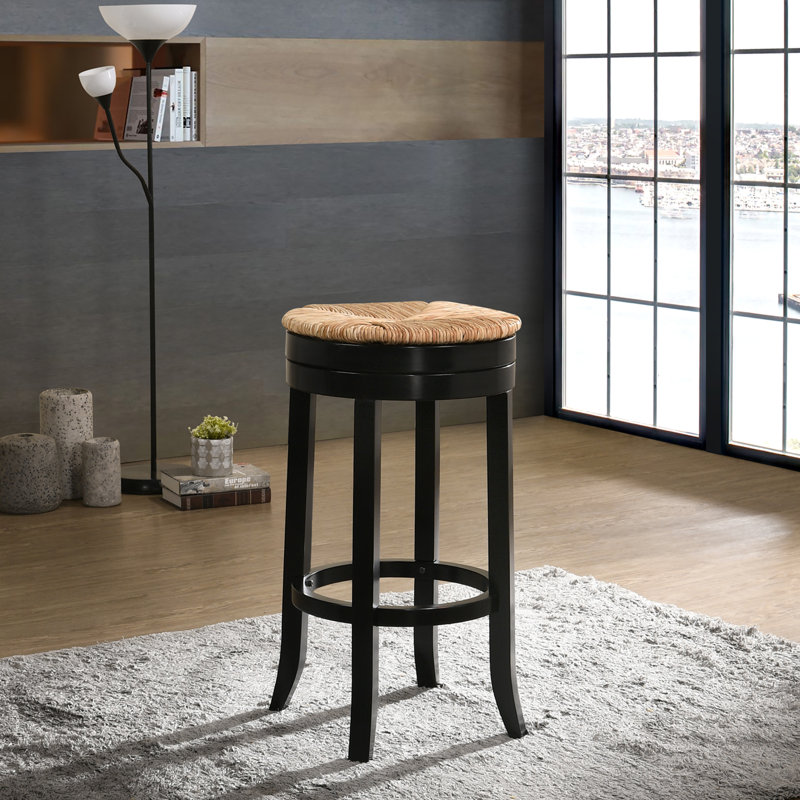 Tabouret de bar et de comptoir Tamasin, Noir antique, Tabouret de bar (siège d'une hauteur de 30 po)