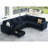 Shavera 6 - Piece Velvet Sectional Sofa L Shaped Modular Couch Living room Corner Sofa with Storage Ottoman-1981775663
