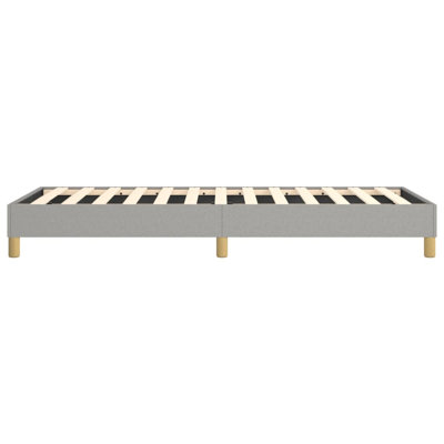 Box Spring Bed Frame Light Grey Twin XL Fabric 