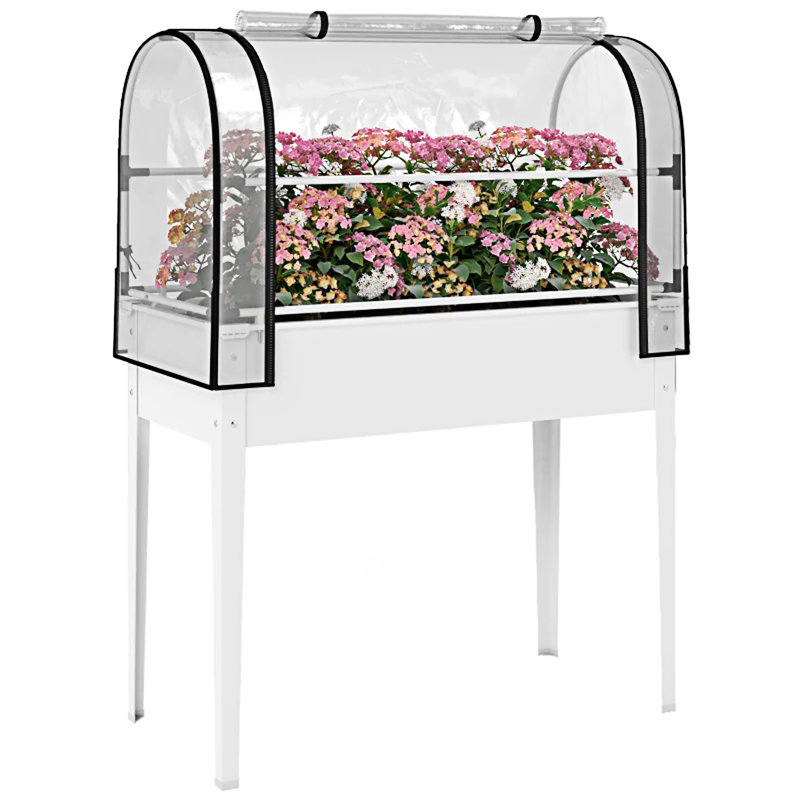 Elevated Plant Boxs Raised Garden Bed, White
