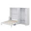 Grand lit escamotable mural avec placard
